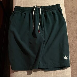 Dark Green Athletic Shorts for Men